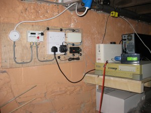 Overview of the server room with metering and FrankenUPS.